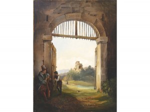 Neznámý malíř, Pohled na zříceninu, polovina 19. století