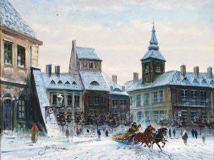 Jan Rawicz, Pologne, XIXe siècle, Varsovie en hiver