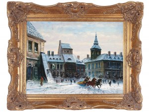 Jan Rawicz, Poland, 19th century, Warsaw in winter