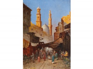 Malarz orientalizmu, orientalna scena uliczna
