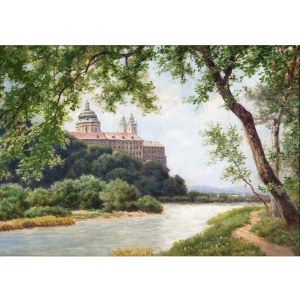 Karl Vikas, Ternitz 1875 - 1934 Krems on the Danube, View of Melk