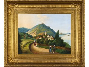 Nieznany malarz, widok na wioskę Kahlenberg