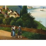 Peintre inconnu, Vue du village de Kahlenberg