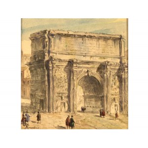 Antonietta Brandeis, Miskowitz 1848 - 1926 Firenze, attribuito, L'arco di Costantino a Roma