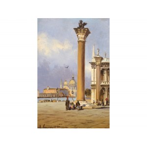 Alceste Campriani, Terni 1848 - 1933 Lucca, náměstí sv. Marka v Benátkách