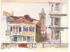 Marie Egner, Bad Radkersburg 1850 - 1940 Vienna, Veduta di Venezia