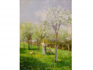 August Ignaz Grosz, Vienna 1847 - 1917 Vienna-Lainz, Spring