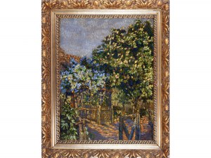 Nieznany malarz, XIX/XX wiek, W ogrodzie