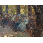 Pittore berlinese, intorno al 1900, cerchia di Max Liebermann, Nel parco