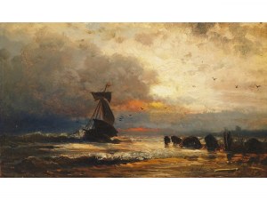 Andreas Achenbach, Kassel 1815 - 1910 Düsseldorf, Bouřlivé moře
