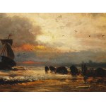 Andreas Achenbach, Kassel 1815 - 1910 Düsseldorf, Mare in tempesta