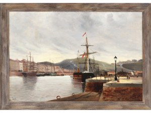 Émile-Frédéric Nicolle, Rouen 1830 - 1894 Saint-Valery-en-Caux, zugeschrieben, Hafen von Rouen