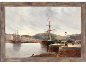 Émile-Frédéric Nicolle, Rouen 1830 - 1894 Saint-Valery-en-Caux, attributed, Rouen harbour