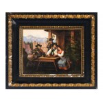 Neznámy maliar, polovica 19. storočia, Krčmová scéna v Tirolsku