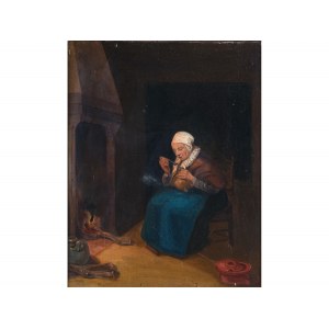 Unknown painter, Old woman in parlour