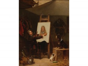 Karl Joseph Litschauer, Wien 1830 - 1871 Wien, Das Modell des Künstlers