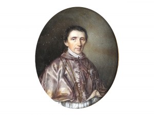 Johann Heinrich Schramm, Teschen 1809 - 1865 Vienne, Portrait d'un ecclésiastique