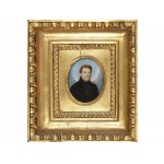 Miniature portrait, Biedermeier, around 1830/40, Portrait of a gentleman: Johann Neuhold