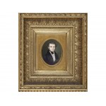 Portrait miniature, Portrait of a gentleman, Biedermeier, mid 19th century