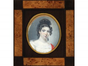 Portraitminiatur einer Dame, 1. Hälfte des 19. Jahrhunderts