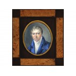 Portrétní miniatura pána, 1. polovina 19. století