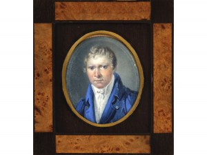 Portrétní miniatura pána, 1. polovina 19. století
