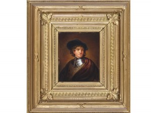 Maître inconnu d'après Rembrandt van Rijn, fin du XIXe siècle, Autoportrait en jeune homme