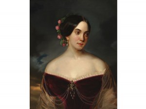 Robert Theer, Johannisberg 1808 - 1863 Vienna, Ritratto di giovane donna