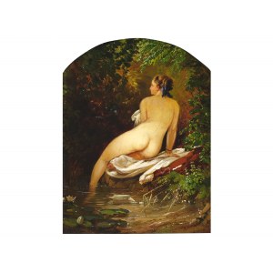 Peintre inconnu, Femme au bain