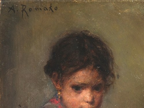Anton Romako, Atzgersdorf 1832 - 1889 Vienna, attributed, Portrait of a girl