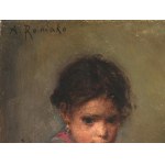 Anton Romako, Atzgersdorf 1832 - 1889 Vienne, attribué, Portrait d'une jeune fille