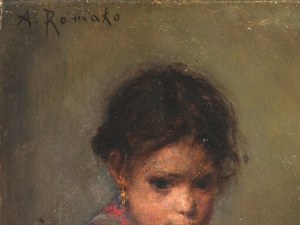 Anton Romako, Atzgersdorf 1832 - 1889 Vienna, attribuito, Ritratto di ragazza