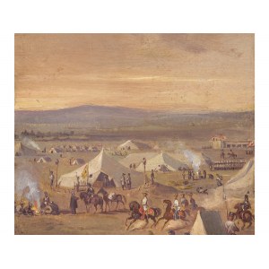 Fritz L'Allemand, Hanau 1812 - 1866 Vienne, k.u.k. Camp militaire près de Znojmo