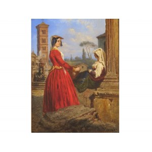 Franz Alt, Wiedeń 1821 - 1914 Wiedeń, przypisywany, Dwie rzymskie kobiety