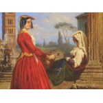 Franz Alt, Vienna 1821 - 1914 Vienna, attribuito, Due donne romane