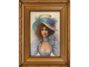 Unknown painter, around 1900, Portrait of a girl