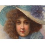 Unknown painter, around 1900, Portrait of a girl