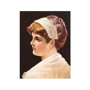 Neznámý malíř, Portrét dívky, kolem roku 1900