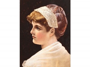 Peintre inconnu, Portrait d'une jeune fille, vers 1900