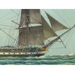 Marine painter, frigate Venus, around 1900/20