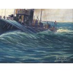 Paolo Klodic, Taliansko, 1887 - 1961, rakúske námorníctvo, sprevádzaný dvojplošníkom