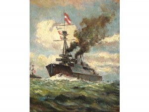 August von Ramberg, Wessely 1866 - 1947 Gmunden, Destroyer de la marine autrichienne