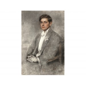 Eduard Veith, Neutitschein 1858 - 1925 Vienna, Ritratto di giovane in marsina