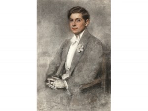 Eduard Veith, Neutitschein 1858 - 1925 Vienna, Ritratto di giovane in marsina