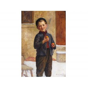 Edmund Adler, Wien 1876 - 1965 Mannersdorf am Leithagebirge, Der Junge mit den Äpfeln