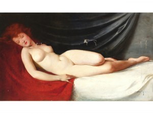 Mária Szantho, Szeged 1897 - 1998 Nagymagocs, Nudo femminile reclinato