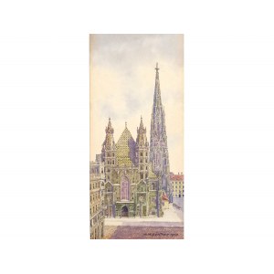 August Günther, Vienne, XXe siècle, Vue de la cathédrale Saint-Étienne