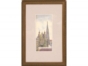 August Günther, Vienna, 20th century, View of St Stephen's Cathedral