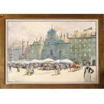 Richard Moser, Viedeň 1874 - 1924 Aigen, Kvetinový trh na dvore