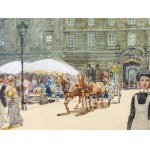 Richard Moser, Viedeň 1874 - 1924 Aigen, Kvetinový trh na dvore